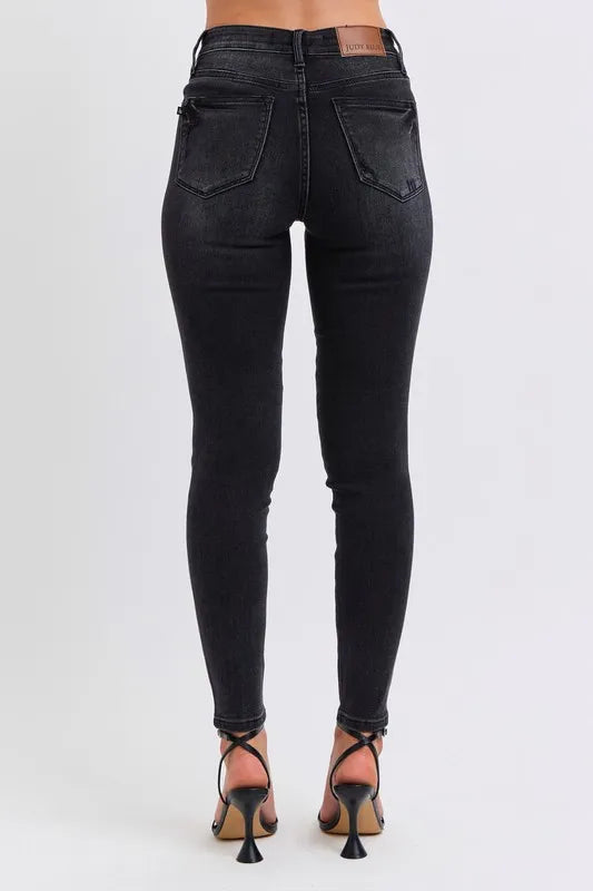 Mid Rise Tummy Control Skinny Jeans Judy Blue