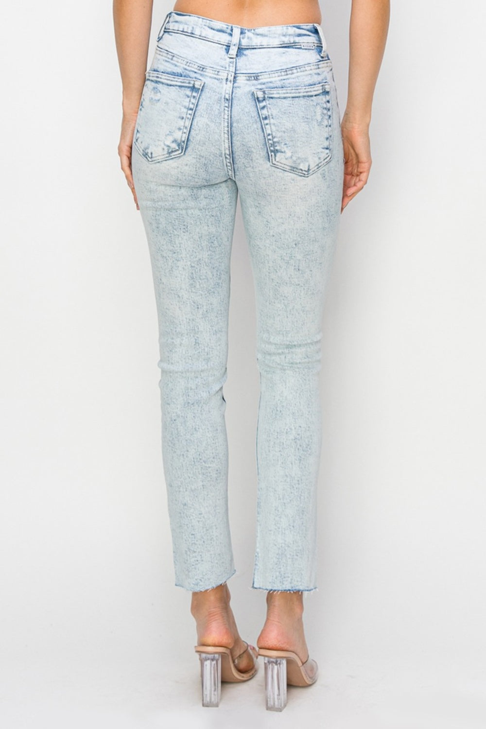 High Rise Distressed Skinny Jeans Risen   