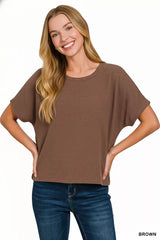 Cotton Slub Oversized Tee ZENANA