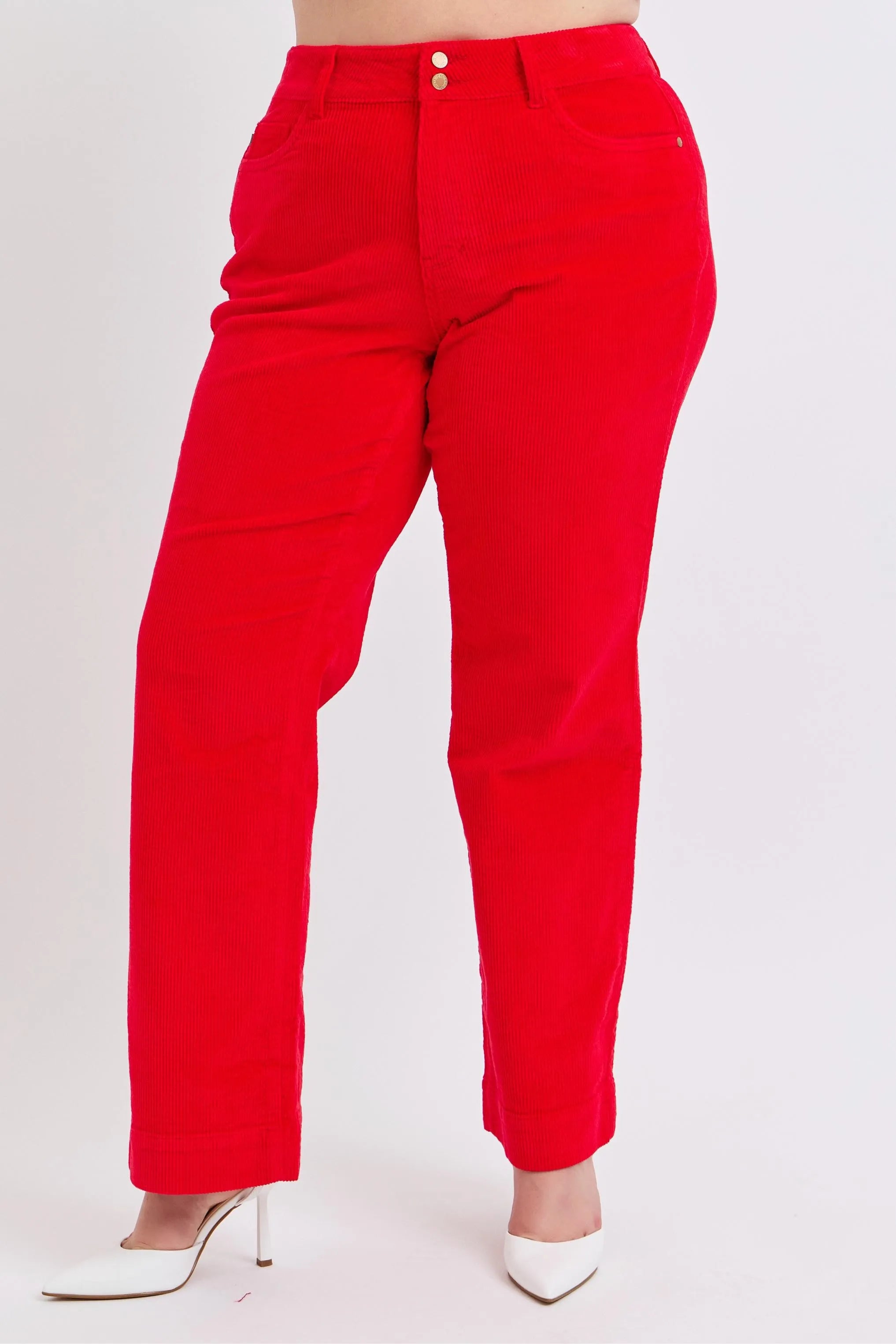 Plus Size High Waist Corduroy Trouser Wide Judy Blue
