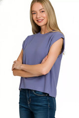 Round Neck Viscose Sweater Vest ZENANA