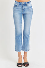 Low Rise Crop Slim Straight Jeans Risen   