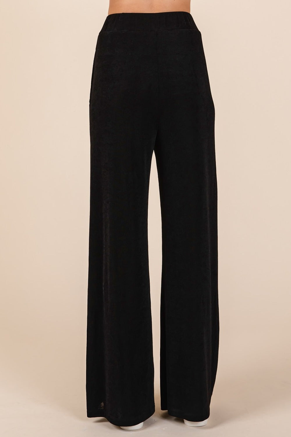 Elastic Waist Pants with Side Pockets Mittoshop   