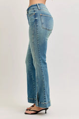 High Waist Vintage Wash Flare Jeans Judy Blue