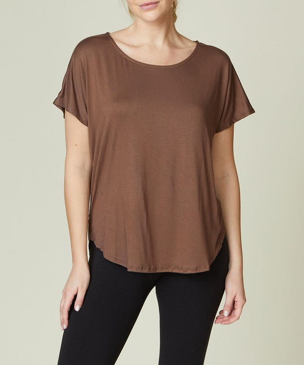 Bamboo Casual Dolman Sleeve Top Fabina   