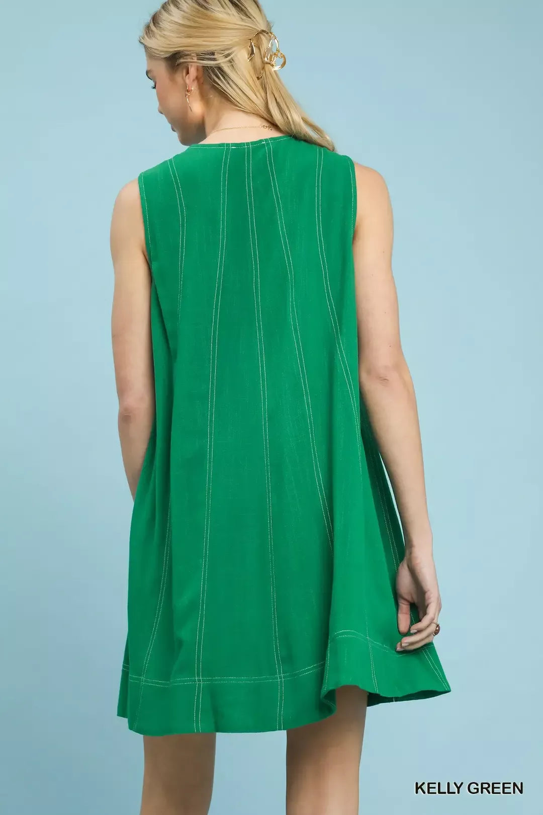 Linen Sleeveless Swing Dress Umgee