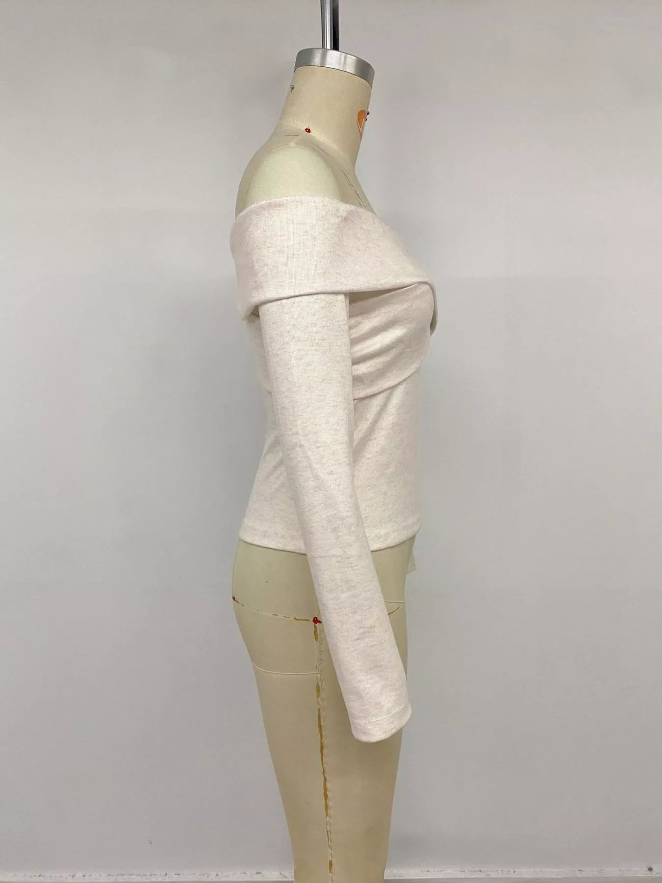 Crisscross Off-Shoulder Long Sleeve Top Simmer & Fay