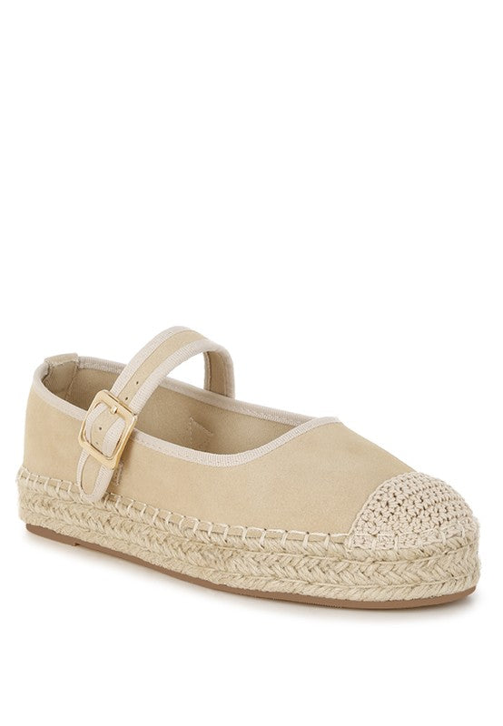 Bolean Soft Suede Leather Mary Jane Espadrilles Rag Company