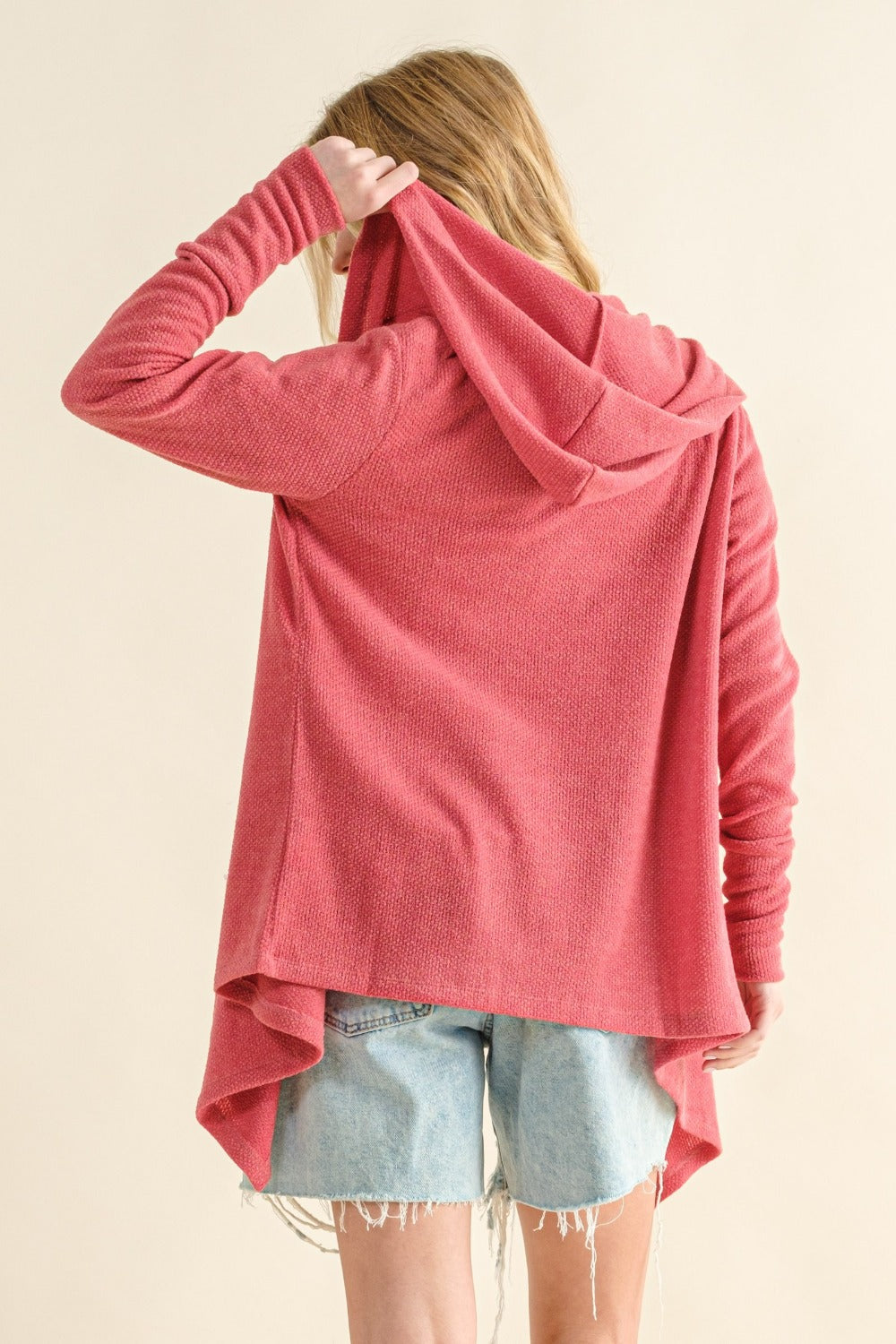 Thermal Hooded Open Front Cardigan with Pockets And the Why   