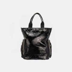 Sequin Vegan Leather Patch Tote Nicole Lee USA   