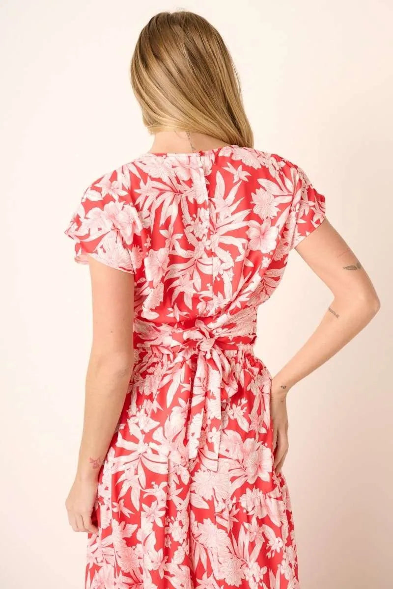 Tropical Print Top and Skirt Set Mittoshop