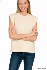 Round Neck Viscose Sweater Vest ZENANA