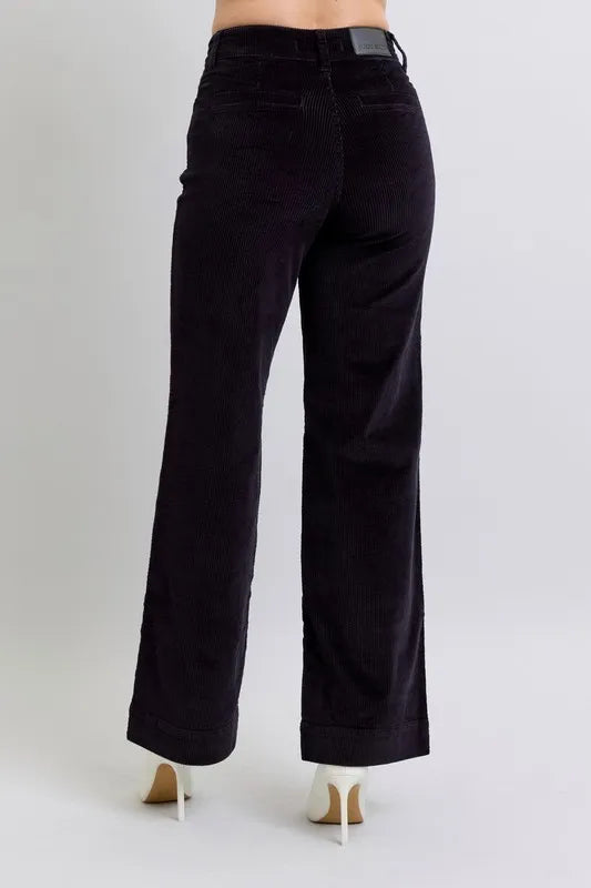 High Waist Corduroy Trouser Wide Plus Size Judy Blue