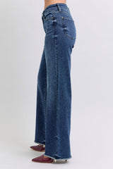 Raw Hem Mid Rise Jeans Judy Blue