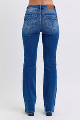 Mid-Rise Bootcut Jeans with Pockets Judy Blue