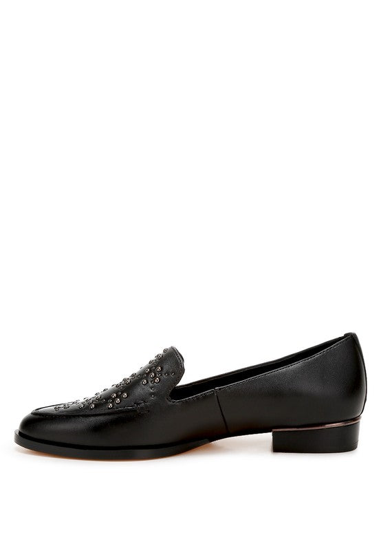 Gabassi Studded Genuine Leather Loafers Rag Company   