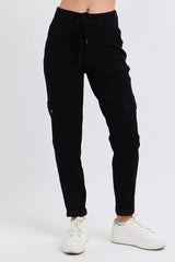 High Waist Cargo Cuffed Jogger Plus Size Judy Blue BK 0(24)