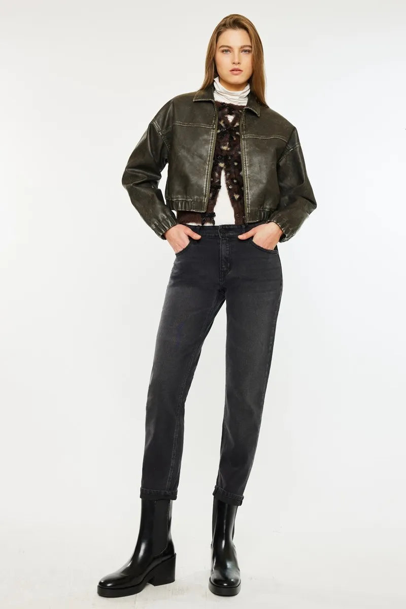 Slim Boyfriend Fit Jeans Kancan DARK GREY 0/23