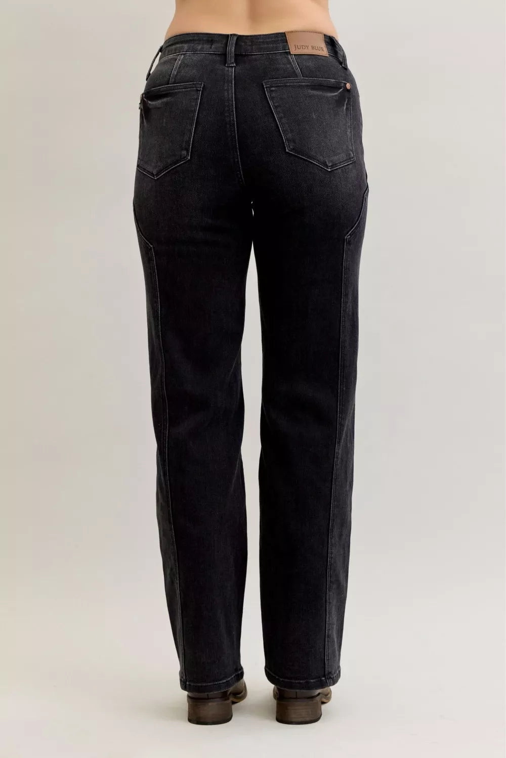 Mid Rise Straight Western Seam Detail Jeans Judy Blue