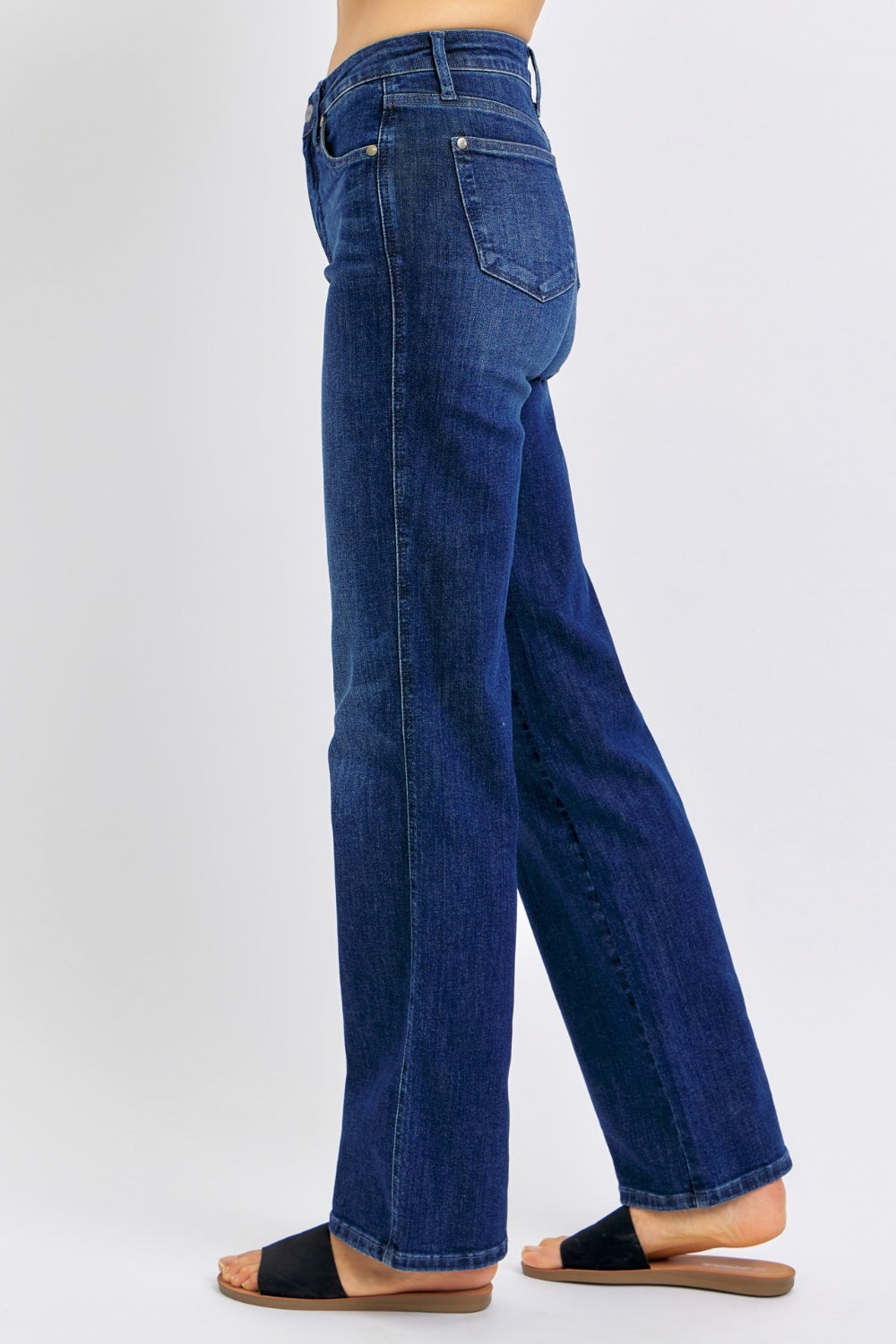 Full Size High Waist Tummy Control Straight Jeans Judy Blue   