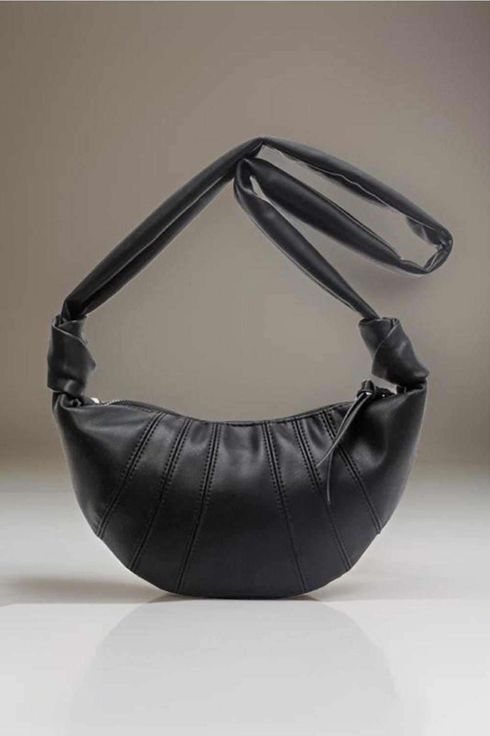 Vegan Leather Croissant Crossbody Bag ZENANA Black One Size 