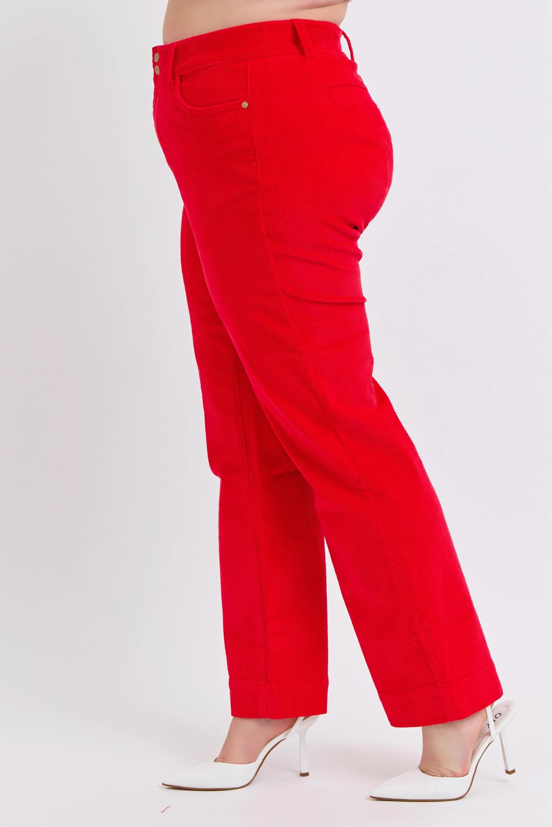 Plus Size High Waist Corduroy Trouser Wide Judy Blue
