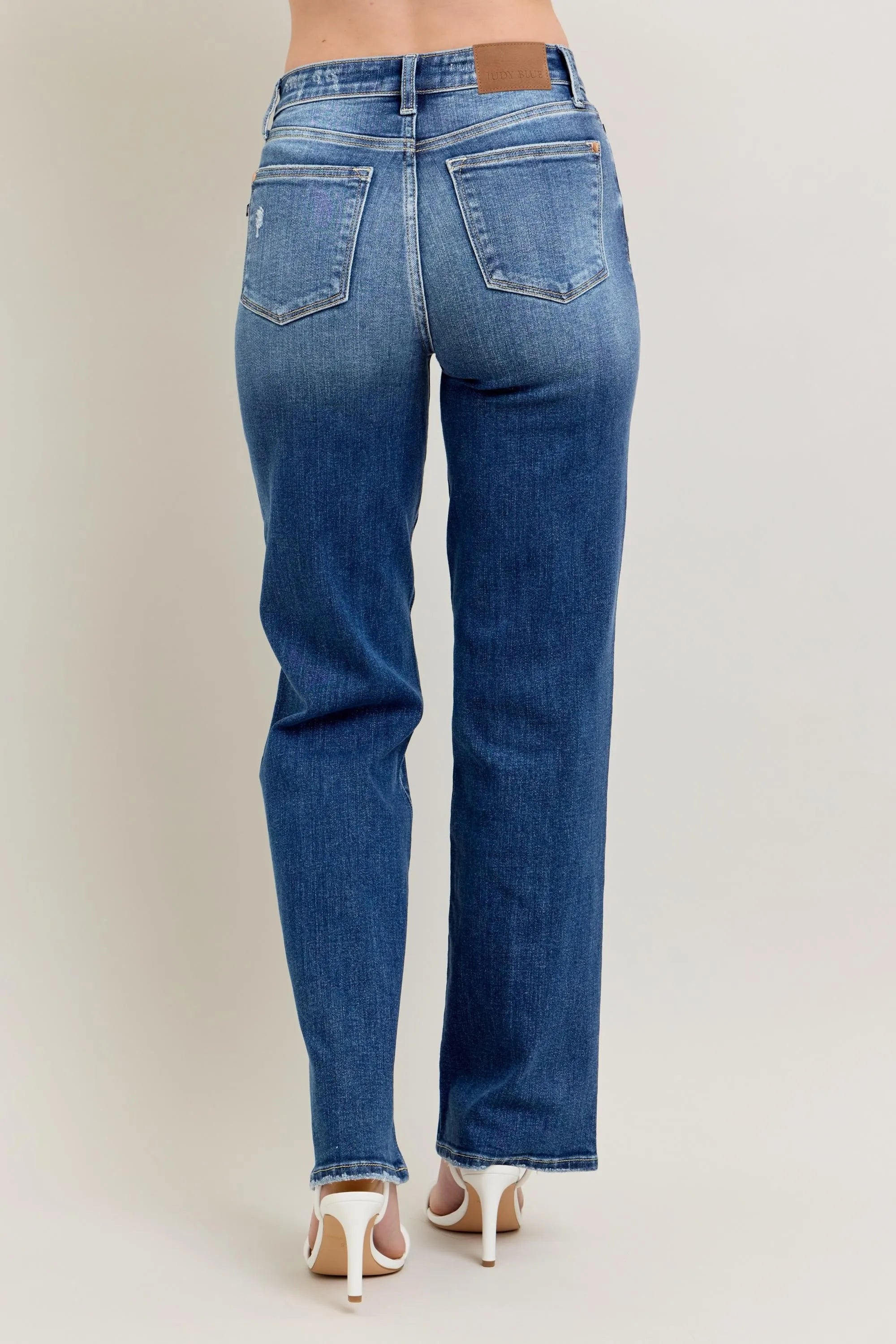 High Waist 90's Straight Leg Jeans With Plus Size Judy Blue