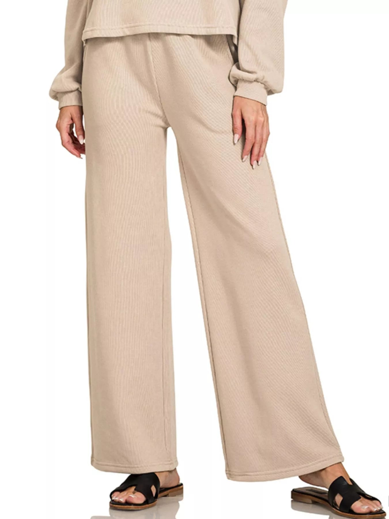 French Rib Pullover and Pants Set ZENANA