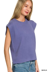 Round Neck Viscose Sweater Vest ZENANA