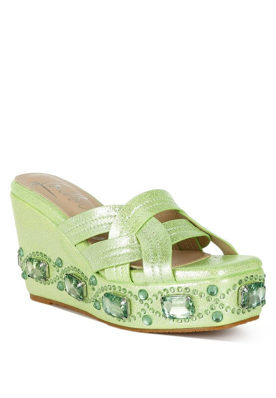 Blistronic Chunky Diamante & Rhinestone Sandals Rag Company   