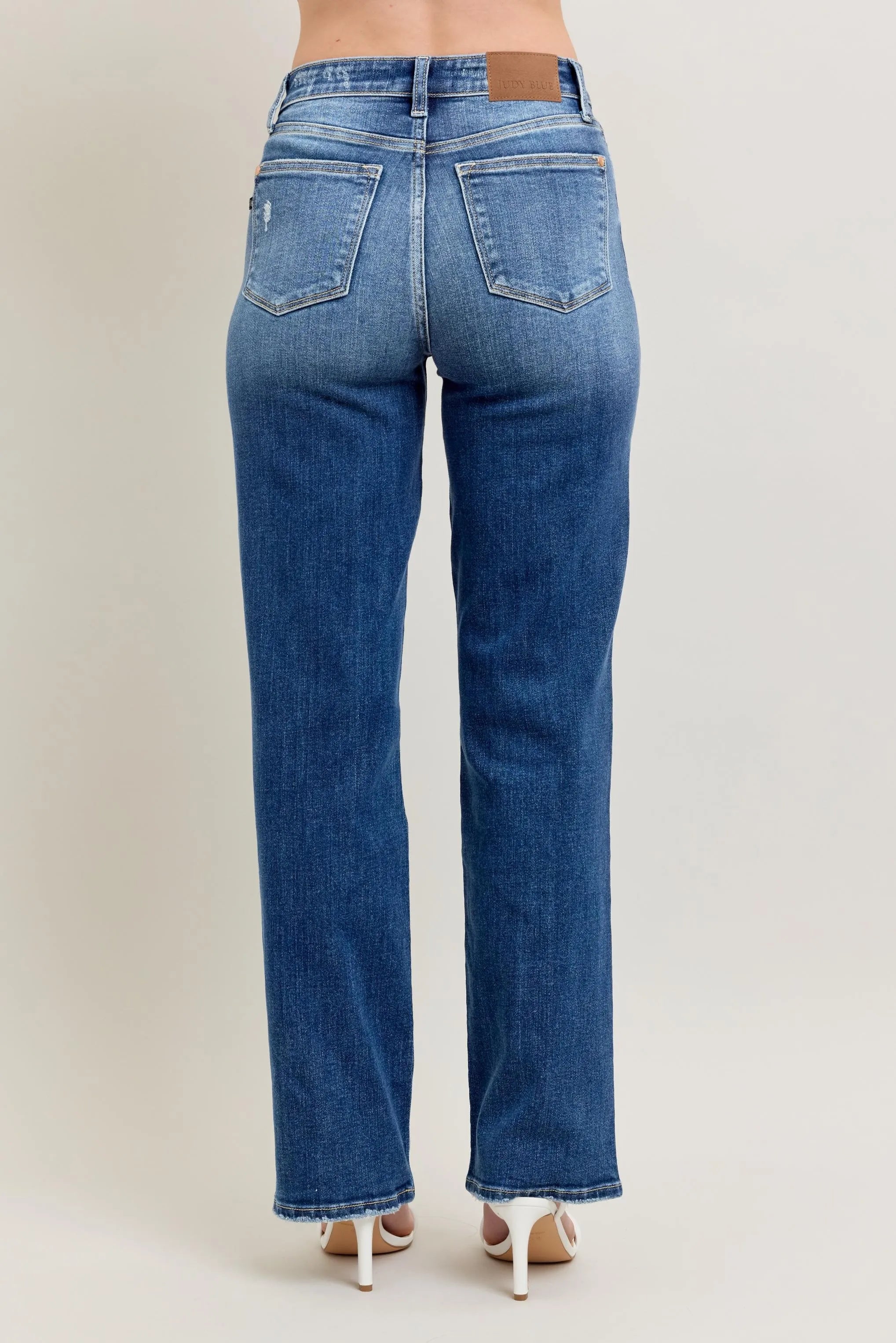 High Waist 90's Straight Leg Jeans With Plus Size Judy Blue