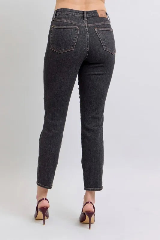 Mid Rise Tummy Control Slim Jeans Judy Blue