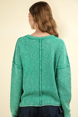 Mineral Washed Exposed Seam Sweater Very J   