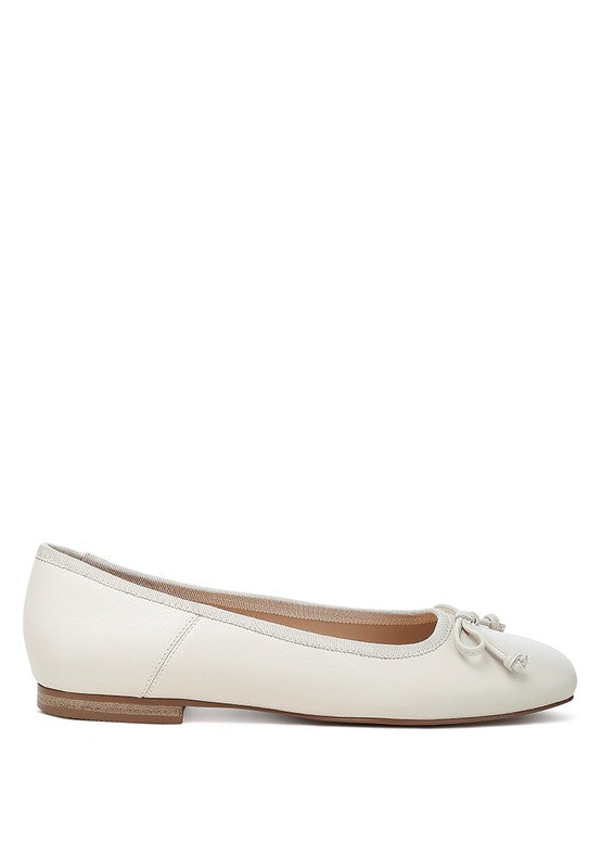 Lutten Square-Toe Bow Ballerinas Rag Company   