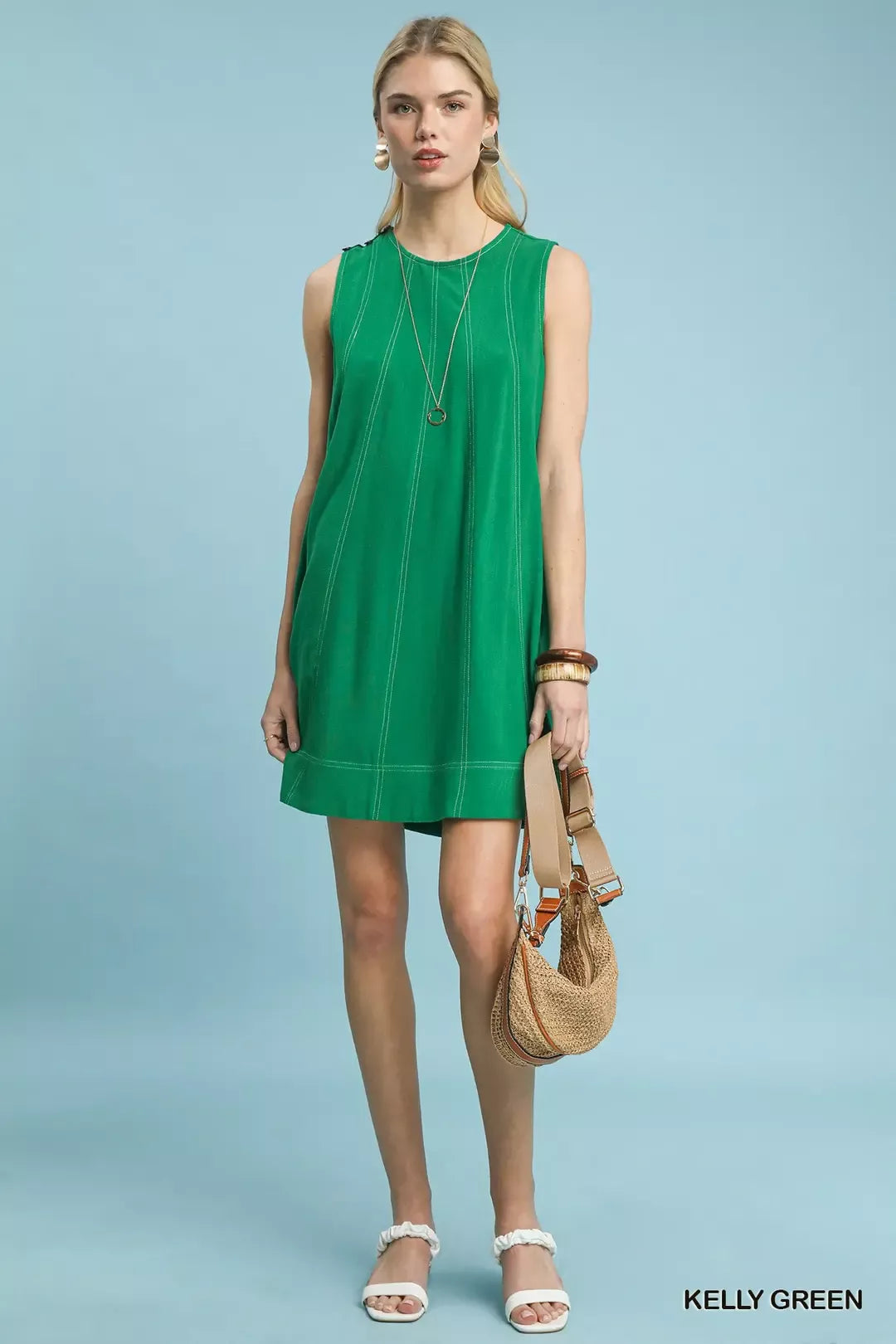 Linen Sleeveless Swing Dress Umgee