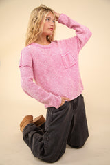 Mineral Washed Exposed Seam Sweater Very J   