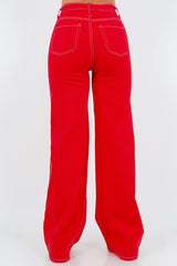 Red Hot Wide Leg Jeans GJG Denim   