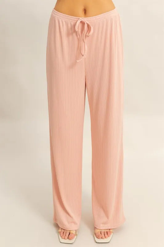 Rib Knit Cami Top and Pants Set HYFVE