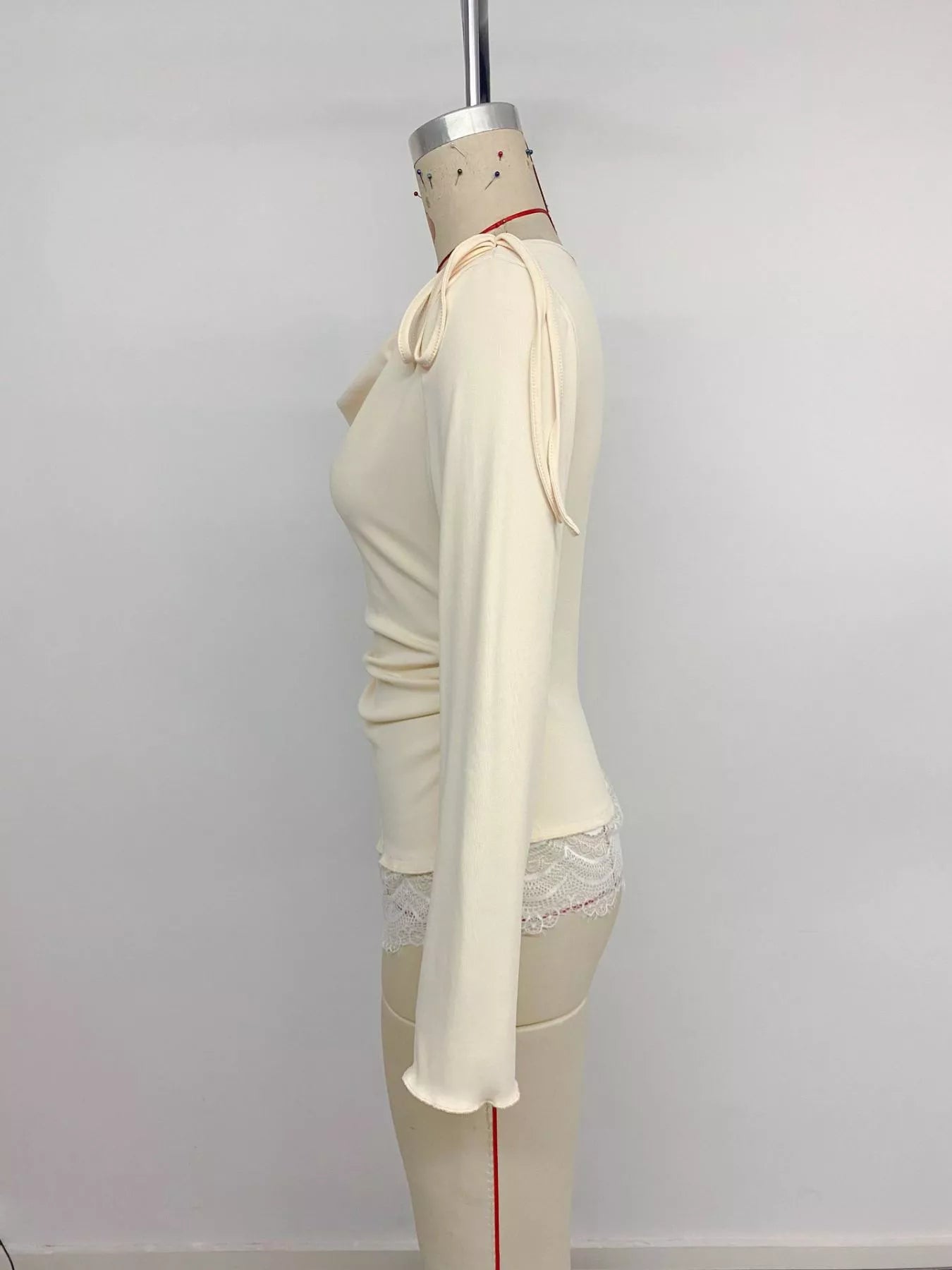 Lace Trim Long Sleeve T-Shirt Simmer & Fay