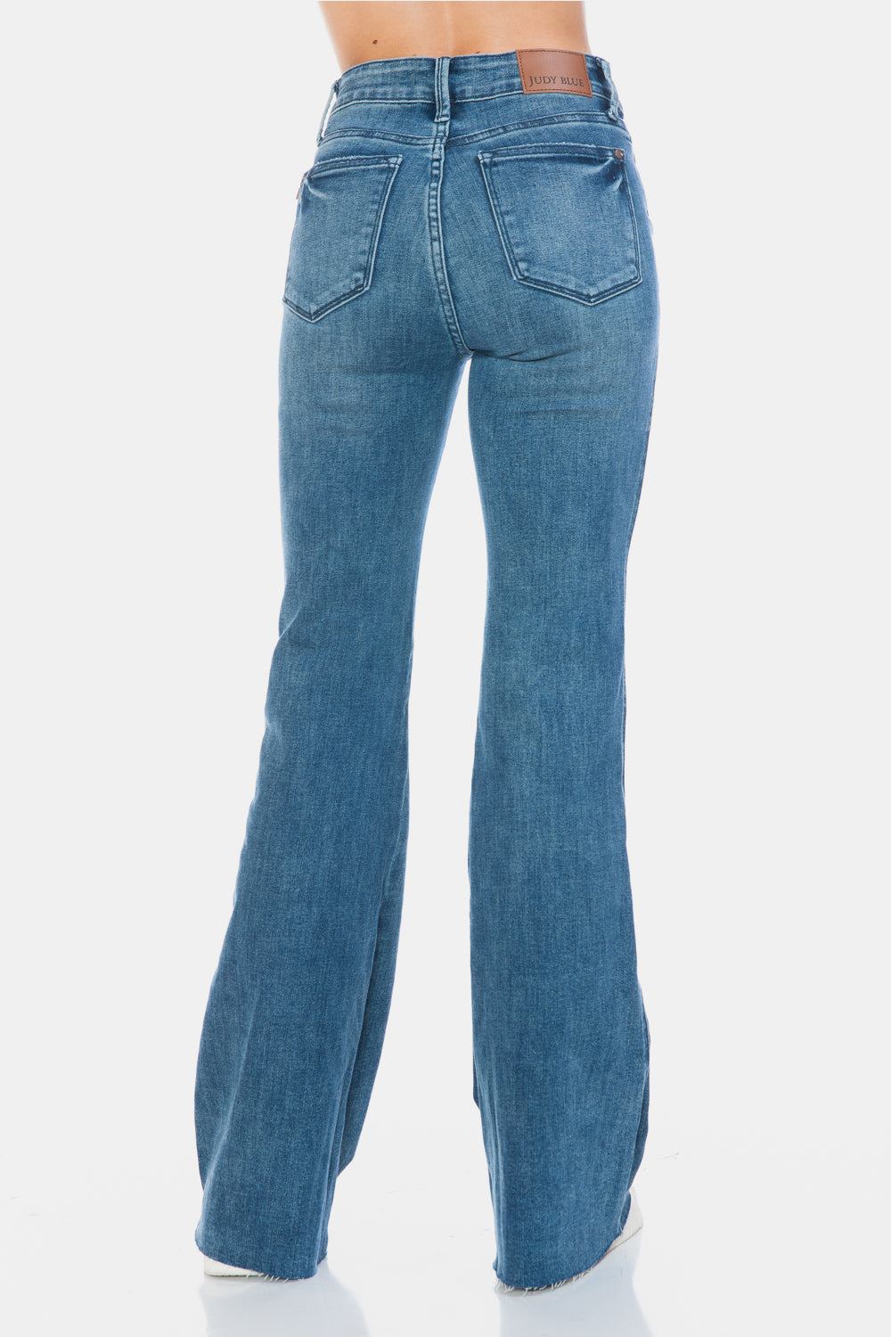 Tummy Control Cut Hem Flare Jeans Judy Blue   