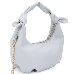 Smooth Round Twist Handle Zipper Chain Bag SALE   