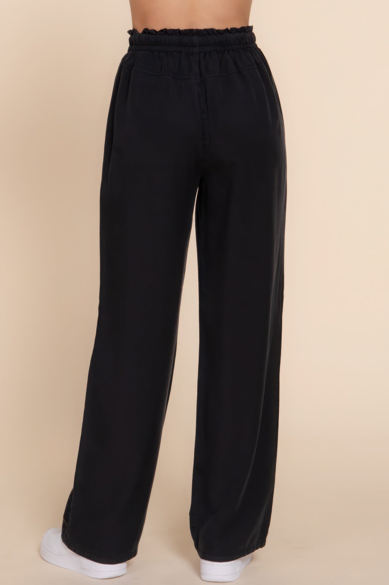 Tie Elastic Waist Tencel Long Pants Simmer & Fay   