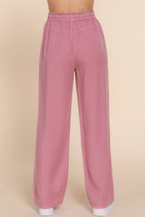 Tie Elastic Waist Tencel Long Pants Simmer & Fay   