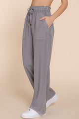 Tie Elastic Waist Tencel Long Pants Simmer & Fay   