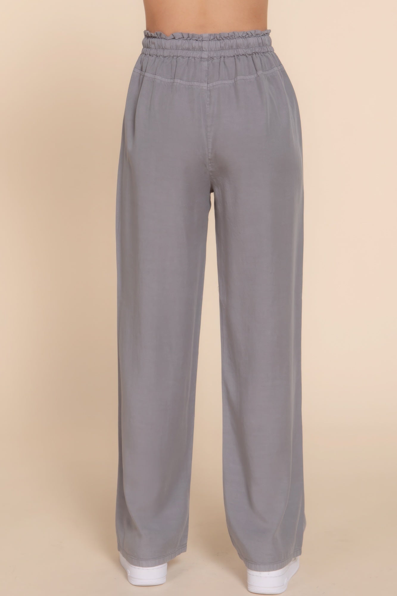 Tie Elastic Waist Tencel Long Pants Simmer & Fay   