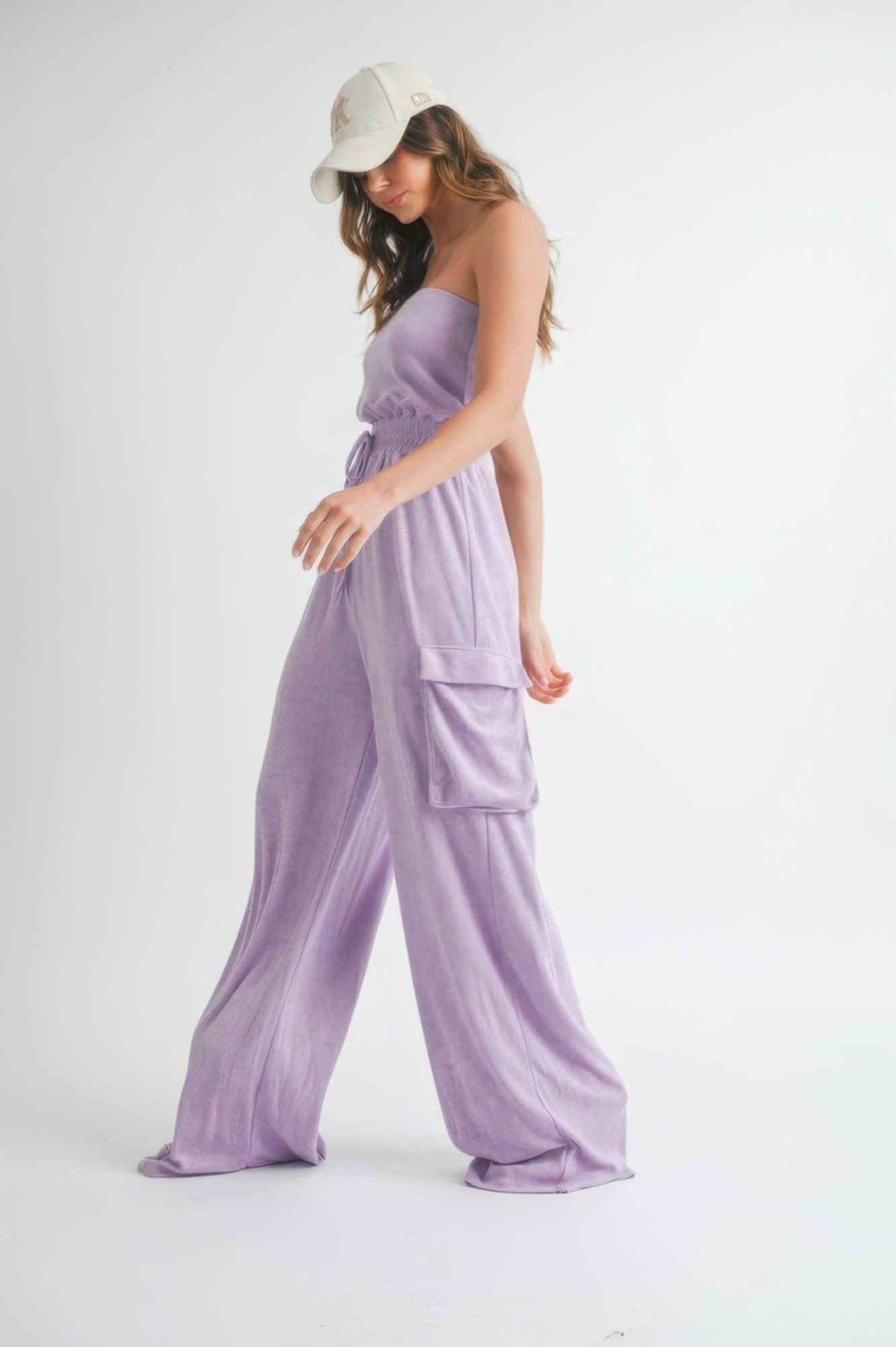 Tube Top Jumpsuit Romper in Lavender Simmer & Fay   