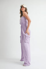 Tube Top Jumpsuit Romper in Lavender Simmer & Fay   