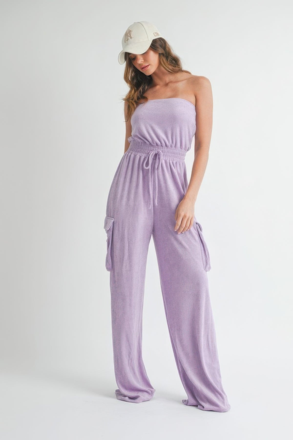 Tube Top Jumpsuit Romper in Lavender Simmer & Fay   