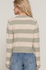 Long Sleeve Crew Neck Stripe Sweater Simmer & Fay   