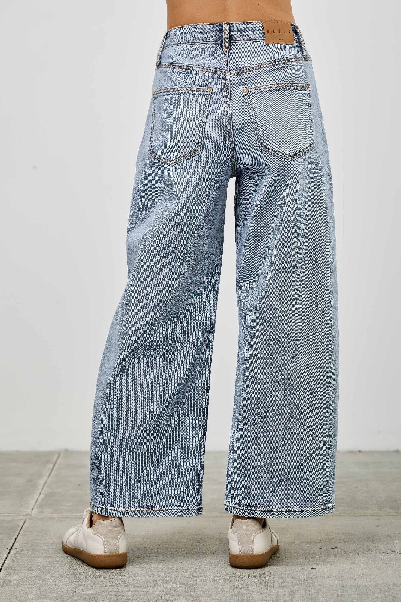 High Rise Low Curve Barrel Jeans Saige Jeans